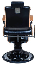 Load image into Gallery viewer, Icarus "Wilson" Modern Black Barber Chair With Heavy Duty Base, Wood Trims