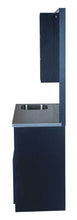 Load image into Gallery viewer, Icarus "Ashland" Black Barber Styling Salon Station With Mirror And Sink