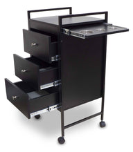 Load image into Gallery viewer, Icarus "Berwyn" Beauty Salon Wooden Rolling Trolley Cart with Pull Out Tool Holder
