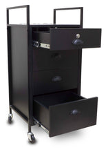 Load image into Gallery viewer, Icarus "Darby" Beauty Salon Wooden Rolling Trolley Cart with 4 Drawers