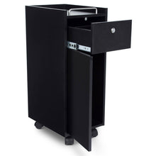 Load image into Gallery viewer, "Bucca" Black Beauty Salon Rolling Storage Trolley Cart