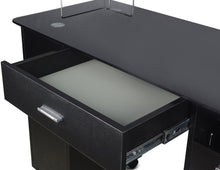 Load image into Gallery viewer, Icarus "Superb" Black Manicure Table With Glass Top