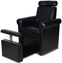 Load image into Gallery viewer, "Crest" Black Pedicure Foot Spa Station Chair