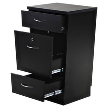 Load image into Gallery viewer, "Phoenix" Salon Cabinet with Three Drawers, Black
