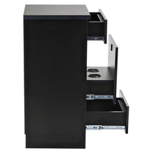 Load image into Gallery viewer, "Phoenix" Salon Cabinet with Three Drawers, Black