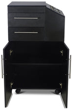 Load image into Gallery viewer, "Anaheim" Black Rolling Styling Station