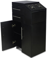Load image into Gallery viewer, "Anaheim" Black Rolling Styling Station