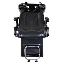 Load image into Gallery viewer, &quot;Harlow&quot; Black Beauty Salon Shampoo Chair &amp; Sink Bowl Unit
