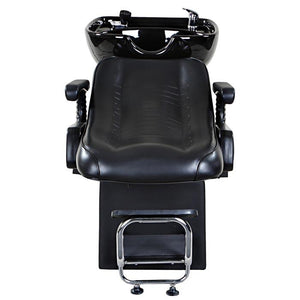 "Harlow" Black Beauty Salon Shampoo Chair & Sink Bowl Unit