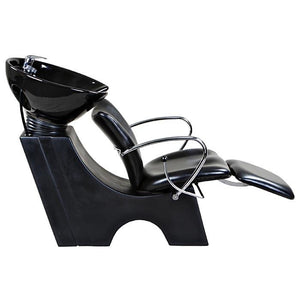 "Monroe" Black Beauty Salon Backwash Chair & Sink Bowl