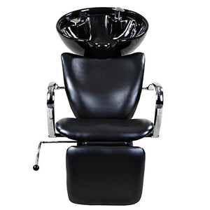 "Monroe" Black Beauty Salon Backwash Chair & Sink Bowl