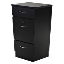 Load image into Gallery viewer, &quot;Phoenix&quot; Salon Cabinet with Three Drawers, Black
