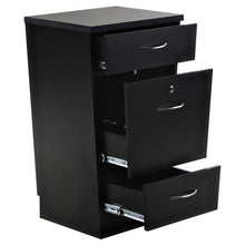 Load image into Gallery viewer, &quot;Phoenix&quot; Salon Cabinet with Three Drawers, Black
