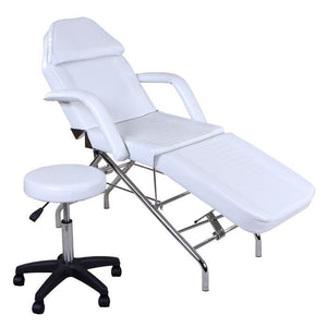 "Hera" Facial Spa Tattoo Bed with Towel Holder & Stool