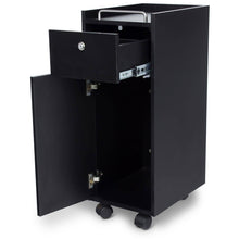 Load image into Gallery viewer, &quot;Bucca&quot; Black Beauty Salon Rolling Storage Trolley Cart
