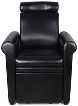 Load image into Gallery viewer, &quot;Crest&quot; Black Pedicure Foot Spa Station Chair
