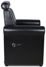 Load image into Gallery viewer, &quot;Crest&quot; Black Pedicure Foot Spa Station Chair
