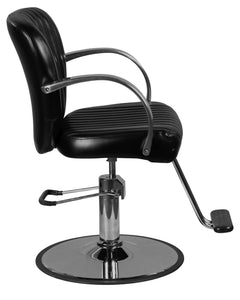 "Lauren" Black Salon Styling Chair Round Base