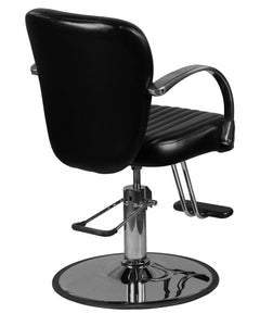 "Lauren" Black Salon Styling Chair Round Base