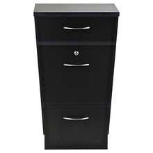 Load image into Gallery viewer, &quot;Phoenix&quot; Salon Cabinet with Three Drawers, Black
