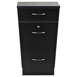 "Phoenix" Salon Cabinet with Three Drawers, Black