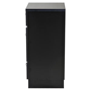 "Phoenix" Salon Cabinet with Three Drawers, Black