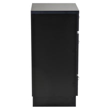 Load image into Gallery viewer, &quot;Phoenix&quot; Salon Cabinet with Three Drawers, Black
