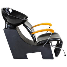 Load image into Gallery viewer, &quot;Reynolds&quot; Black Beauty Salon Shampoo Chair &amp; Sink Bowl Unit
