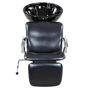 "Davis" Black Beauty Salon Shampoo Chair & Sink Bowl Unit