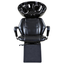 Load image into Gallery viewer, &quot;Universal&quot; Black Beauty Salon Shampoo Chair &amp; Bowl Unit
