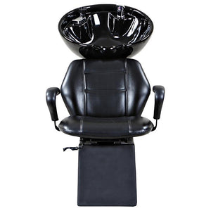 "Universal" Black Beauty Salon Shampoo Chair & Bowl Unit