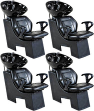 Load image into Gallery viewer, &quot;Universal&quot; Black Beauty Salon Shampoo Chair &amp; Bowl Unit Package
